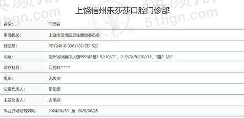 上饶乐莎莎口腔门诊部
